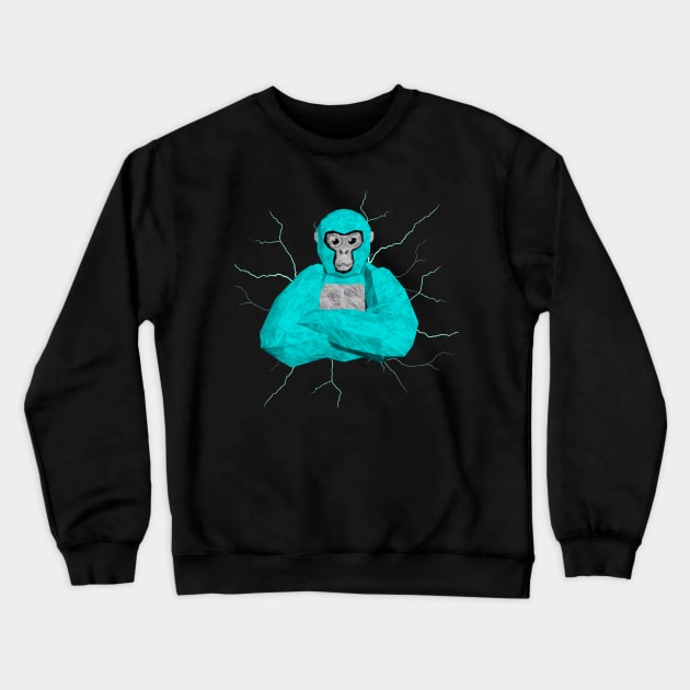 Gorilla Tag PFP Monke Merch VR Gamer Gift Crewneck Sweatshirt by gts